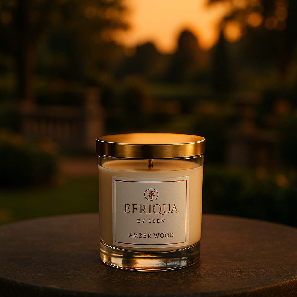 AMBRE WOOD - Luxury mosquito-repellent candles for golden nights